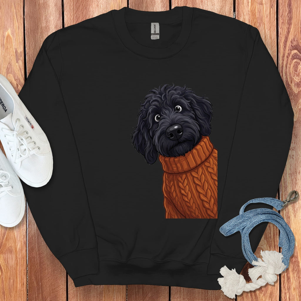 Sweater Weather Black Goldendoodle Sweatshirt in Black / S by Puppy Jo