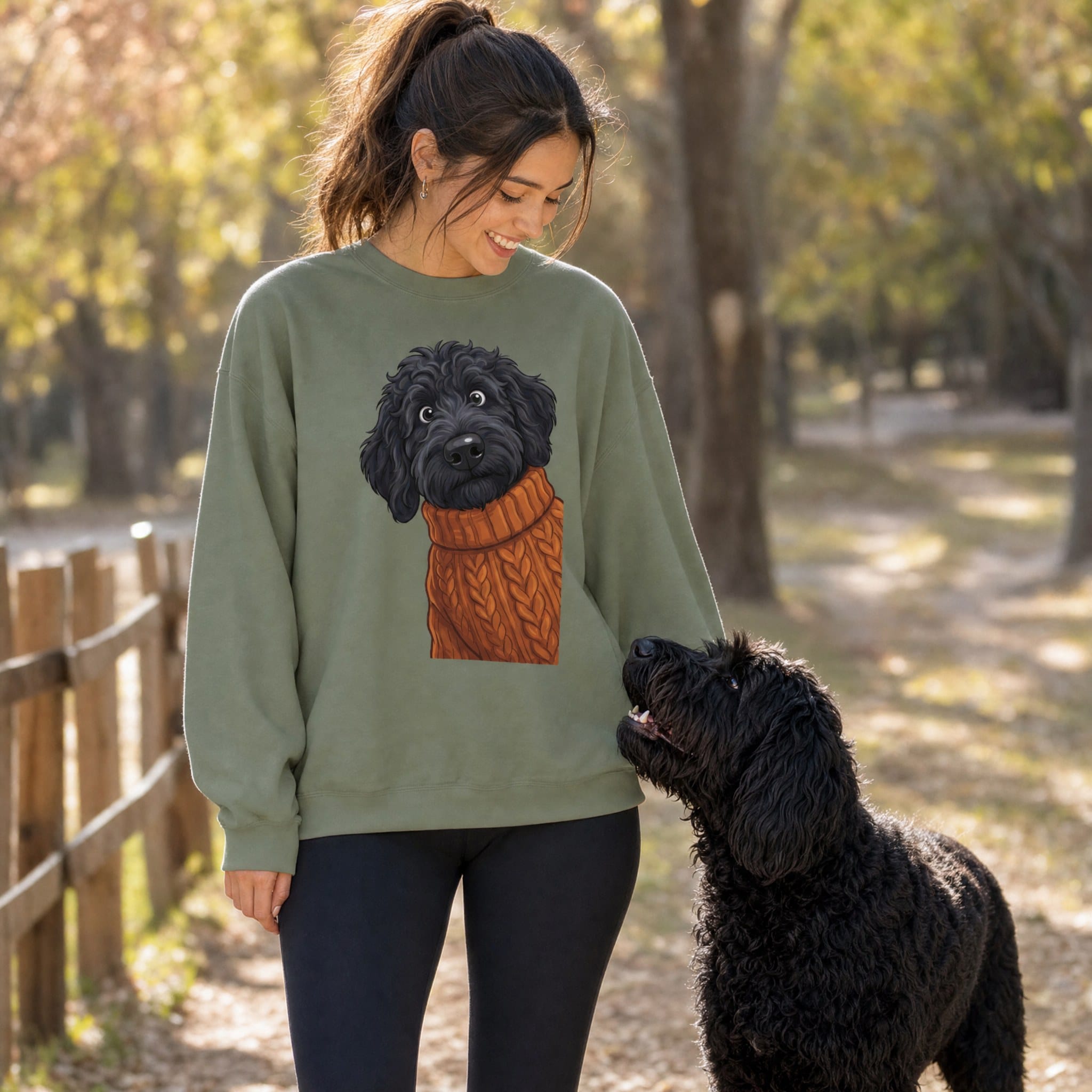 Sweater Weather Black Goldendoodle Sweatshirt in by Puppy Jo