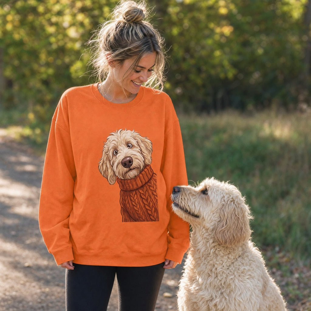 Sweater Weather Cream Goldendoodle Sweatshirt in by Puppy Jo