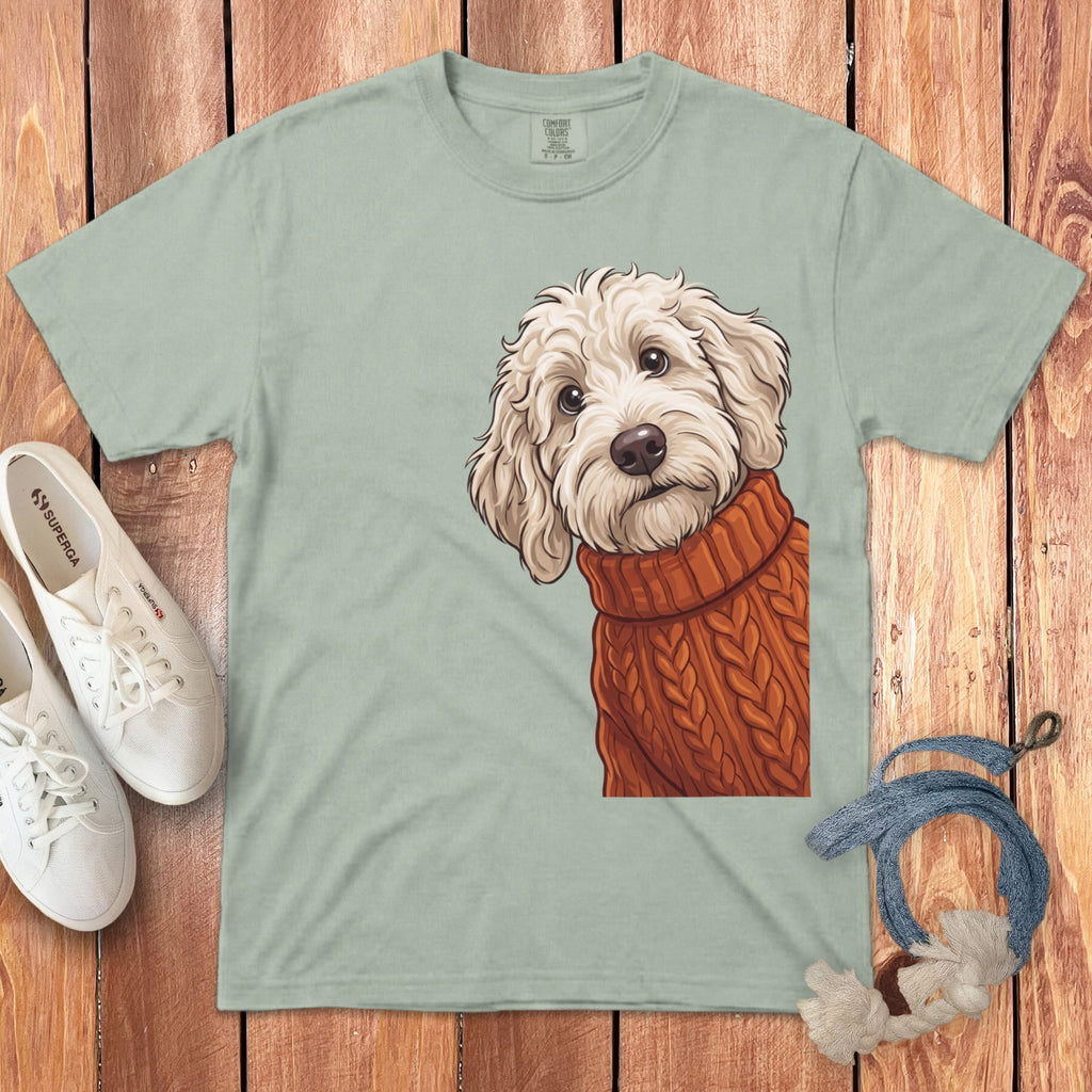 Sweater Weather Maltipoo Signature T-Shirt in Bay / S / T-Shirts by Puppy Jo