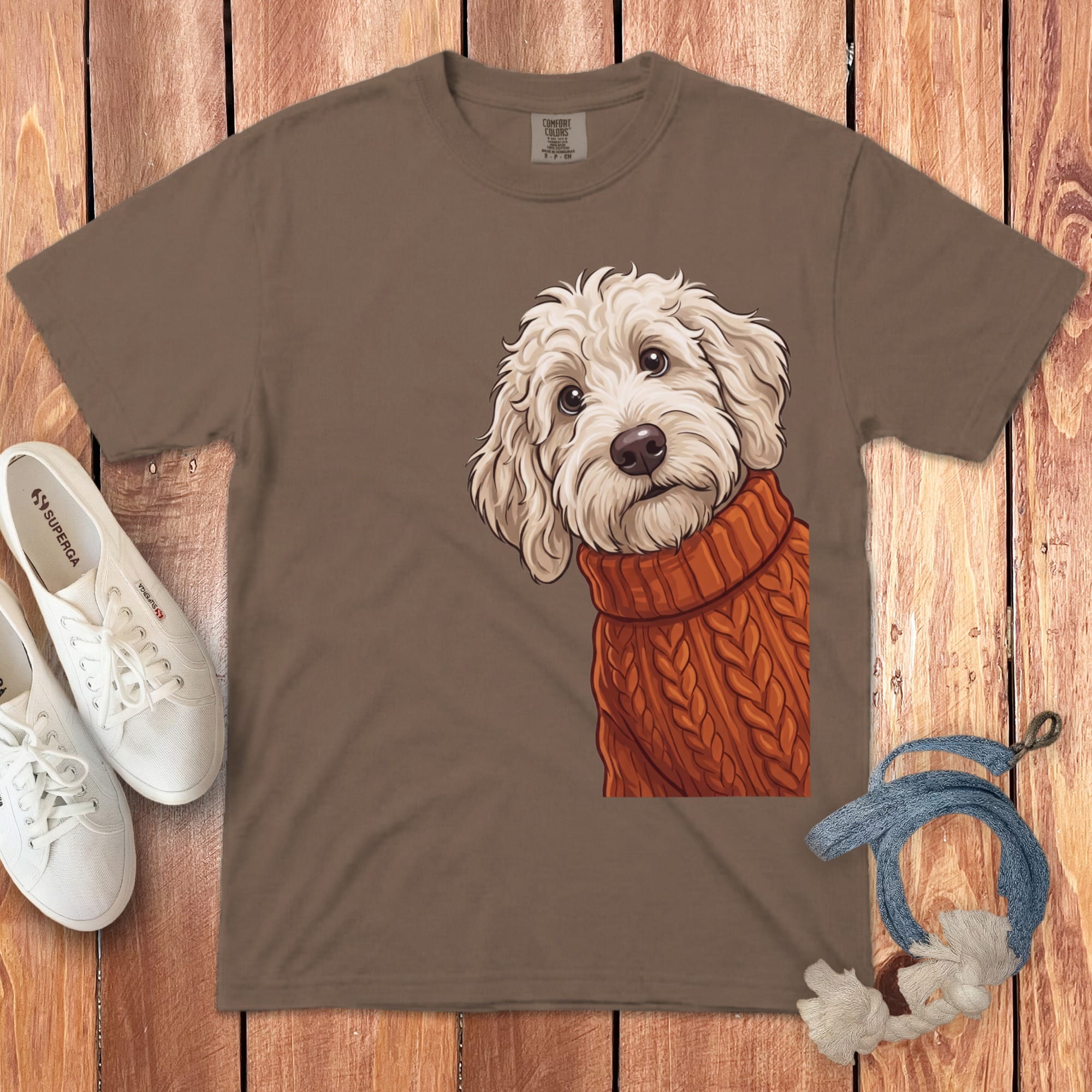 Sweater Weather Maltipoo Signature T-Shirt in Espresso / S / T-Shirts by Puppy Jo