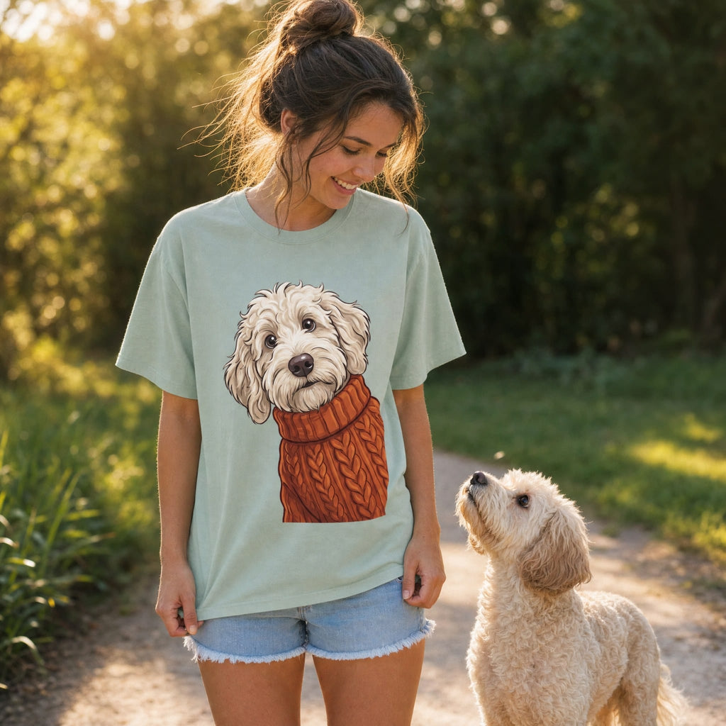 Sweater Weather Maltipoo Signature T-Shirt in by Puppy Jo
