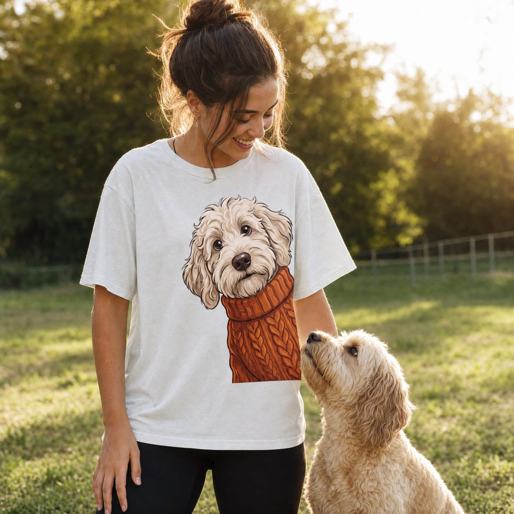 Sweater Weather Maltipoo Signature T-Shirt in by Puppy Jo