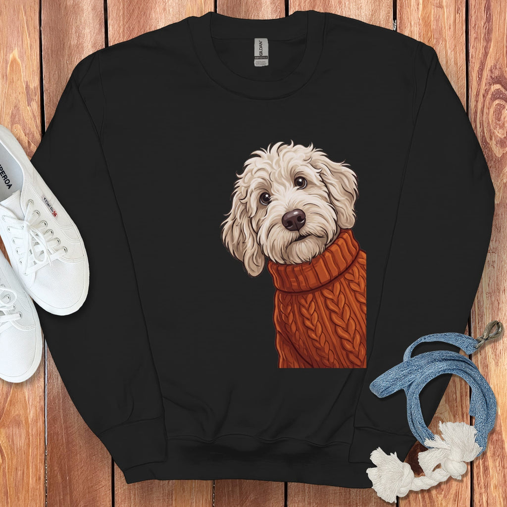 Sweater Weather Maltipoo Sweatshirt in Black / S by Puppy Jo
