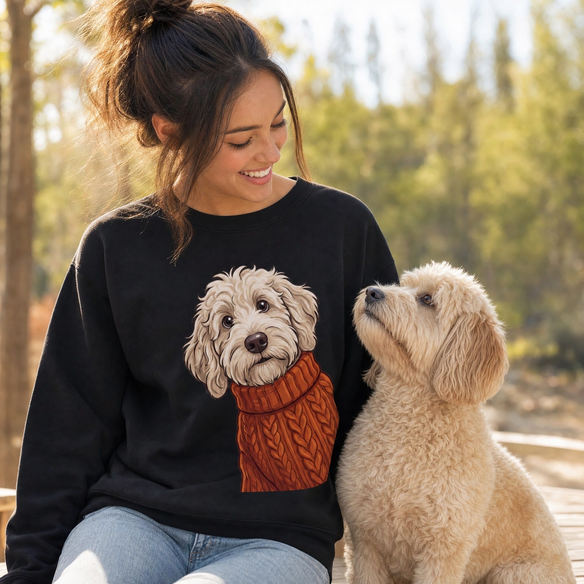 Sweater Weather Maltipoo Sweatshirt in by Puppy Jo