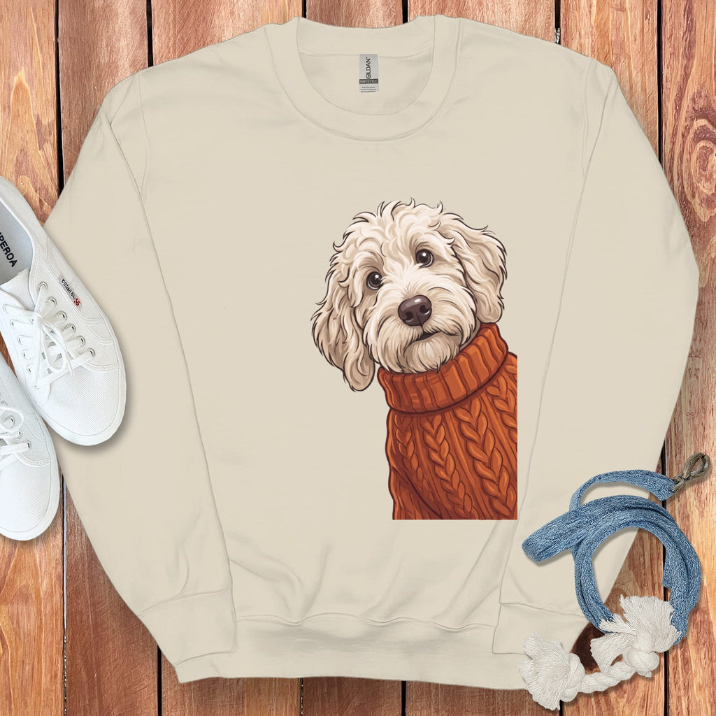 Sweater Weather Maltipoo Sweatshirt in Sand / S by Puppy Jo