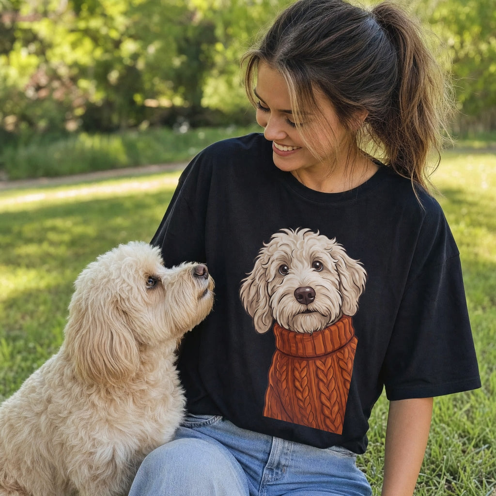 Sweater Weather Maltipoo T-Shirt in by Puppy Jo