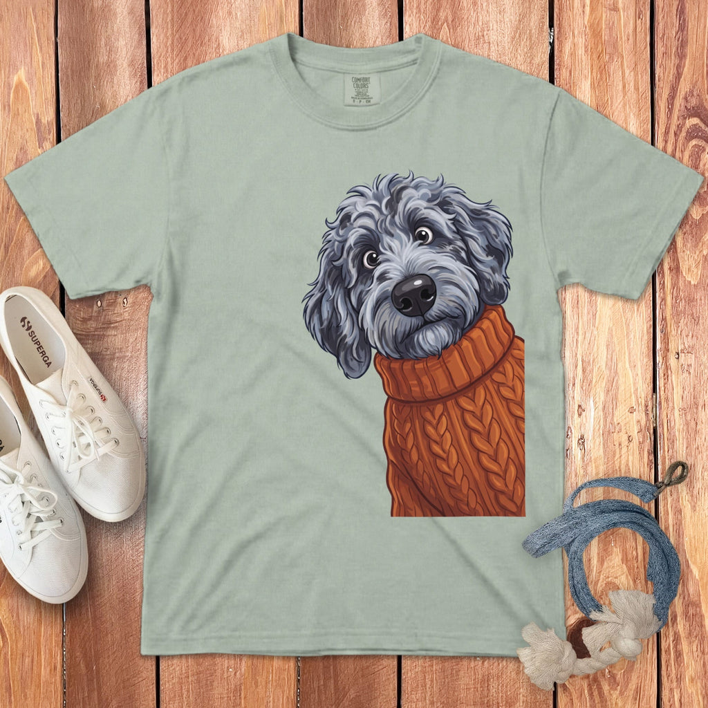 Sweater Weather Merle Goldendoodle Signature T-Shirt in Bay / S / T-Shirts by Puppy Jo