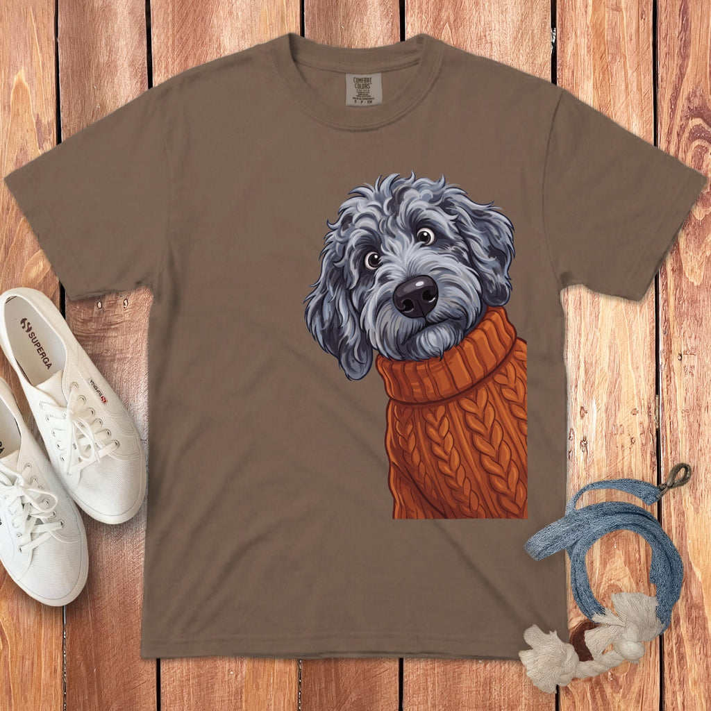 Sweater Weather Merle Goldendoodle Signature T-Shirt in Espresso / S / T-Shirts by Puppy Jo
