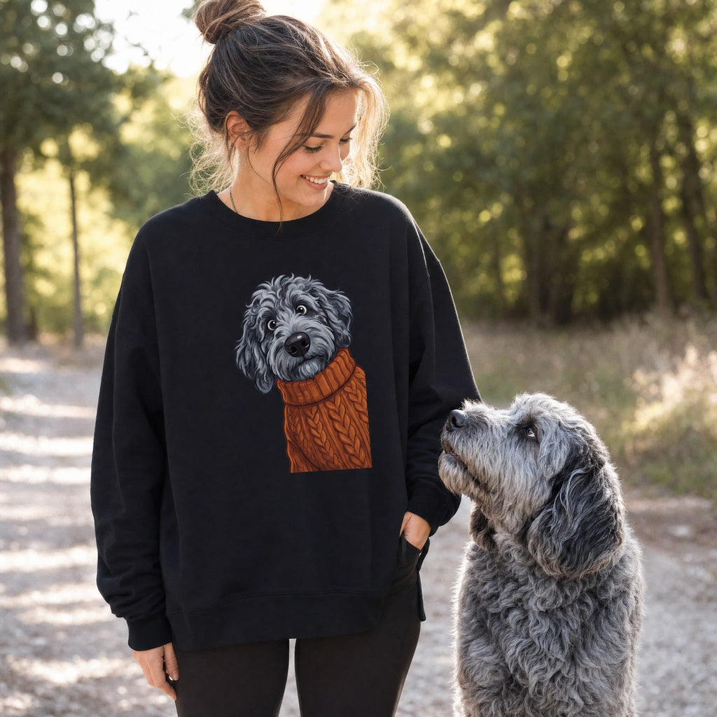 Sweater Weather Merle Goldendoodle Sweatshirt in by Puppy Jo