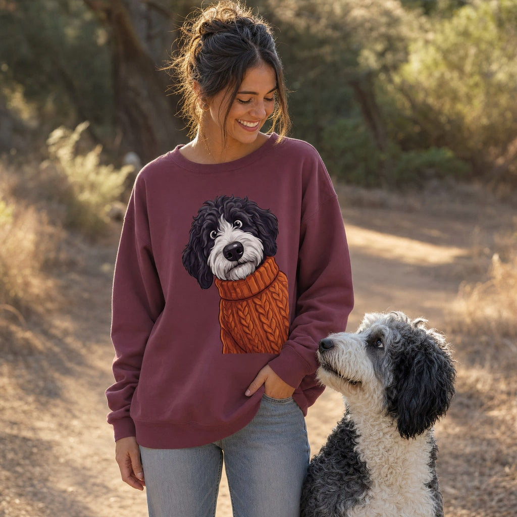 Sweater Weather Sheepadoodle Sweatshirt in by Puppy Jo