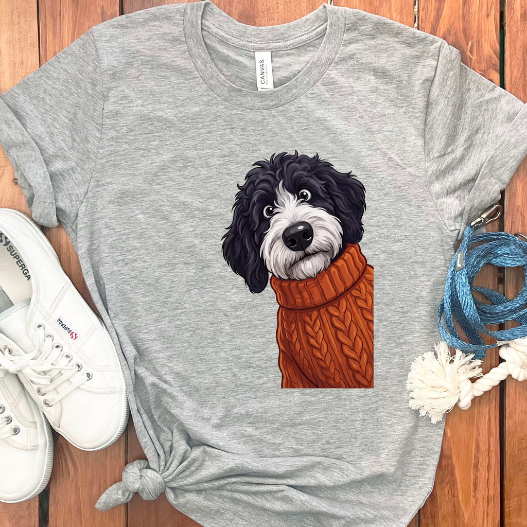 Sweater Weather Sheepadoodle T-Shirt in Athletic Heather / S by Puppy Jo