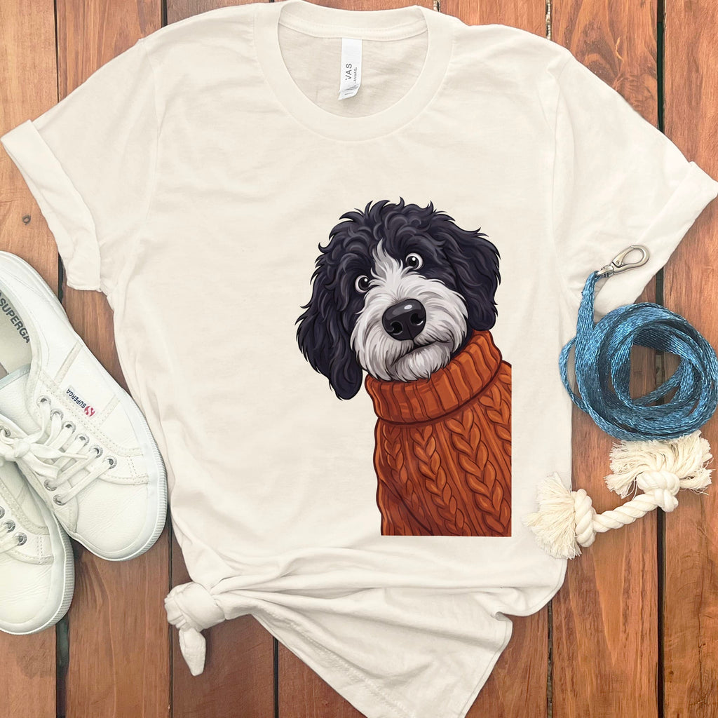 Sweater Weather Sheepadoodle T-Shirt in Natural / S by Puppy Jo