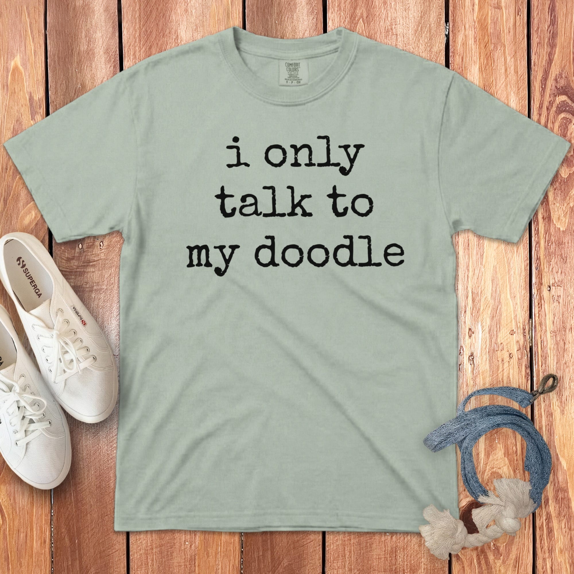 Talk to Doodle Signature T-Shirt in Bay / S by Puppy Jo