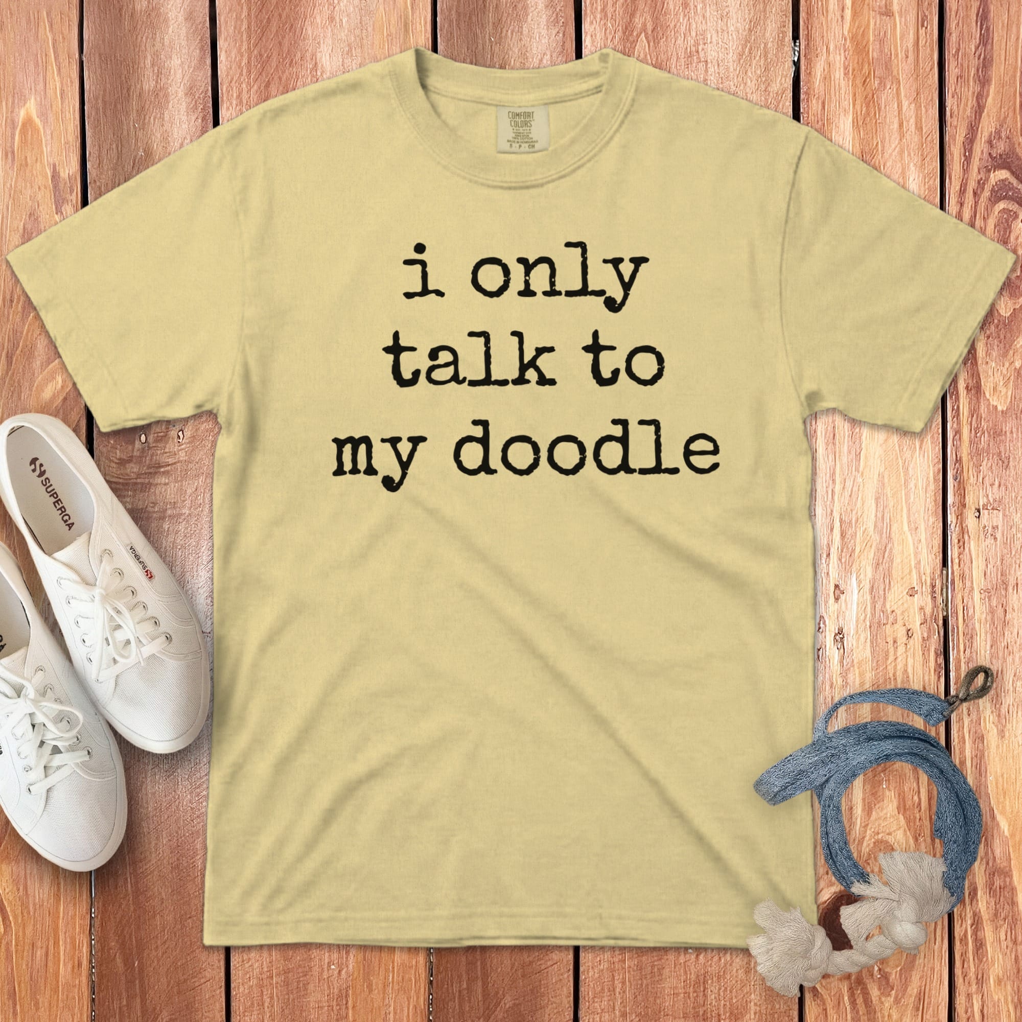 Talk to Doodle Signature T-Shirt in Butter / S by Puppy Jo
