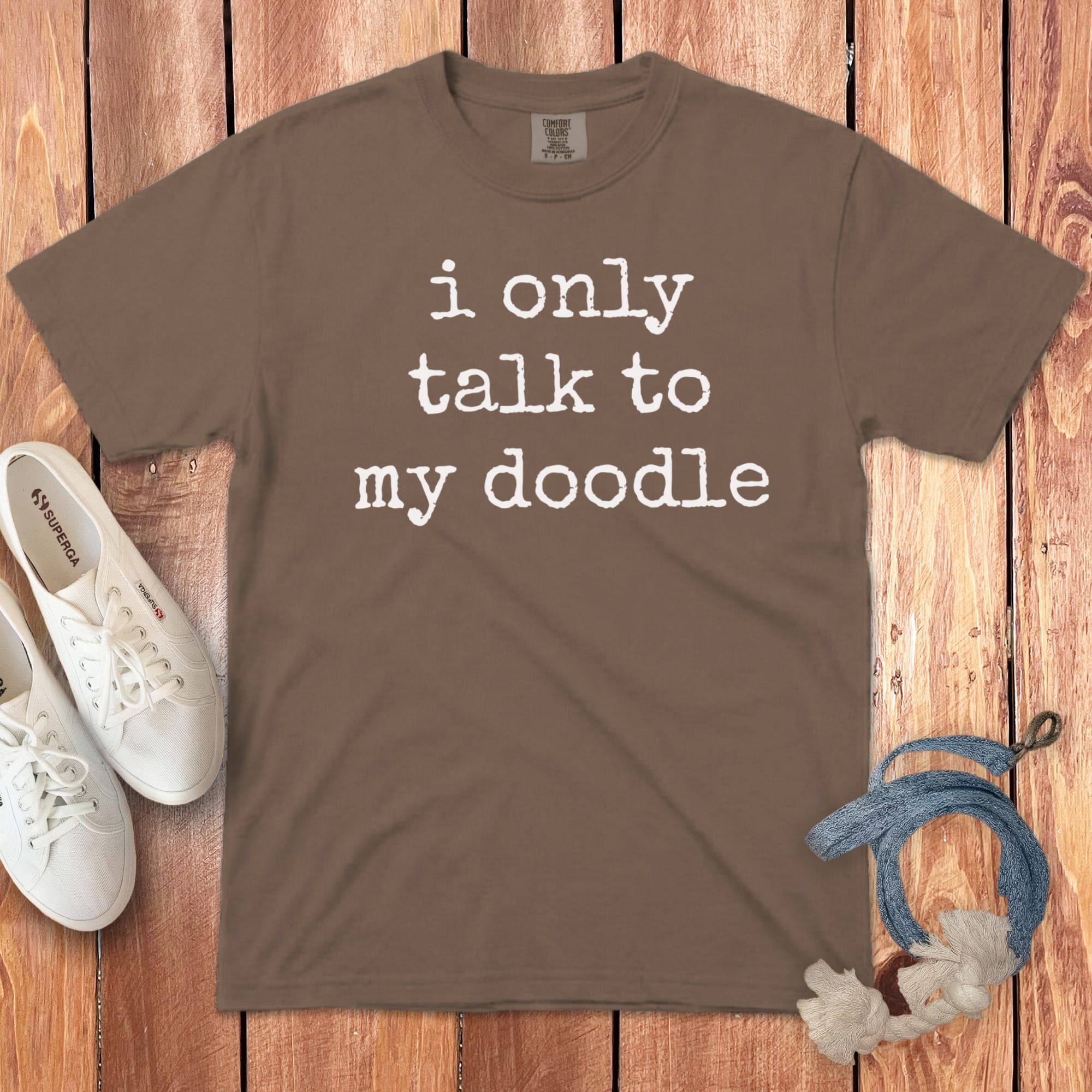 Talk to Doodle Signature T-Shirt in Espresso / S by Puppy Jo