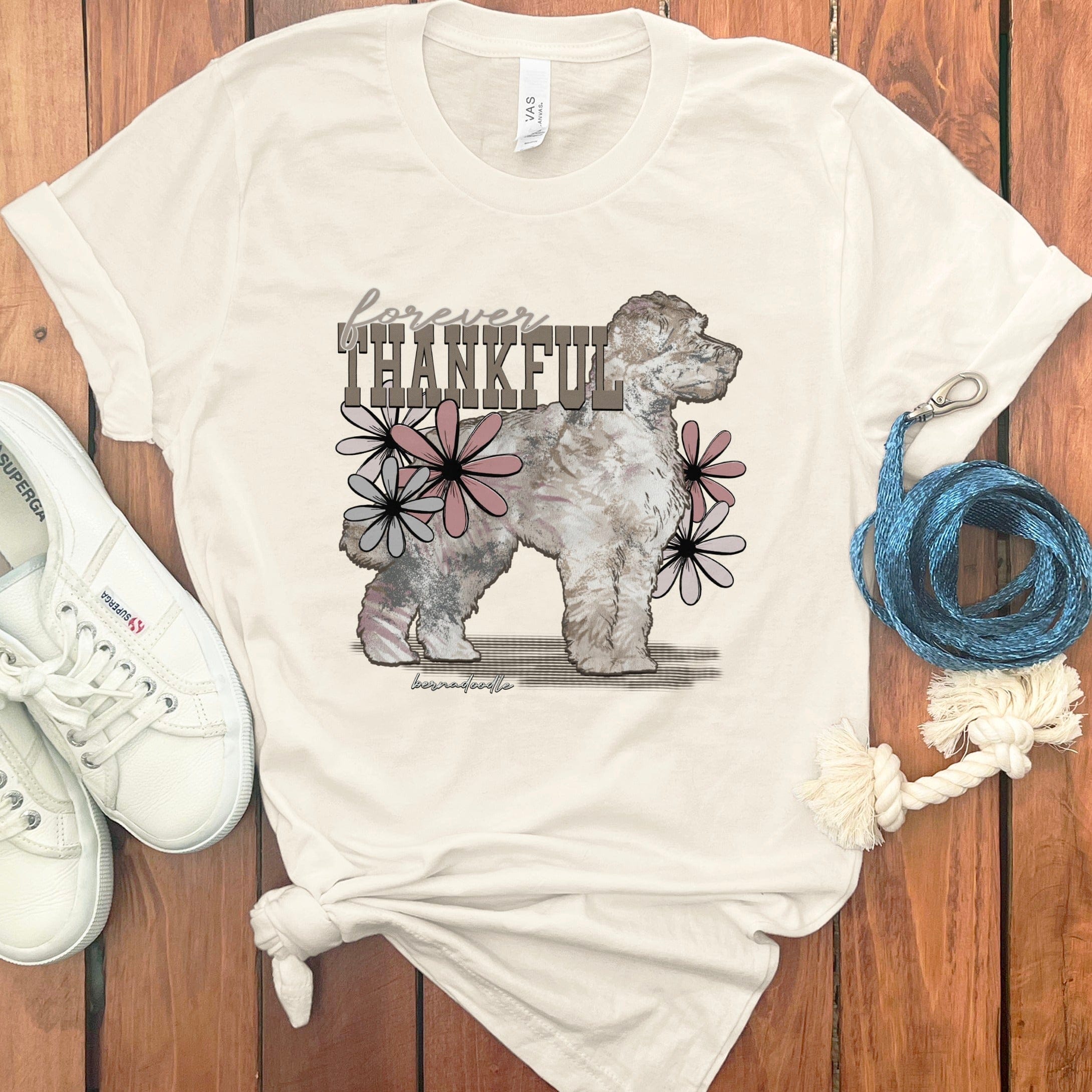 Thankful Bernedoodle T-Shirt in Natural / S by Puppy Jo