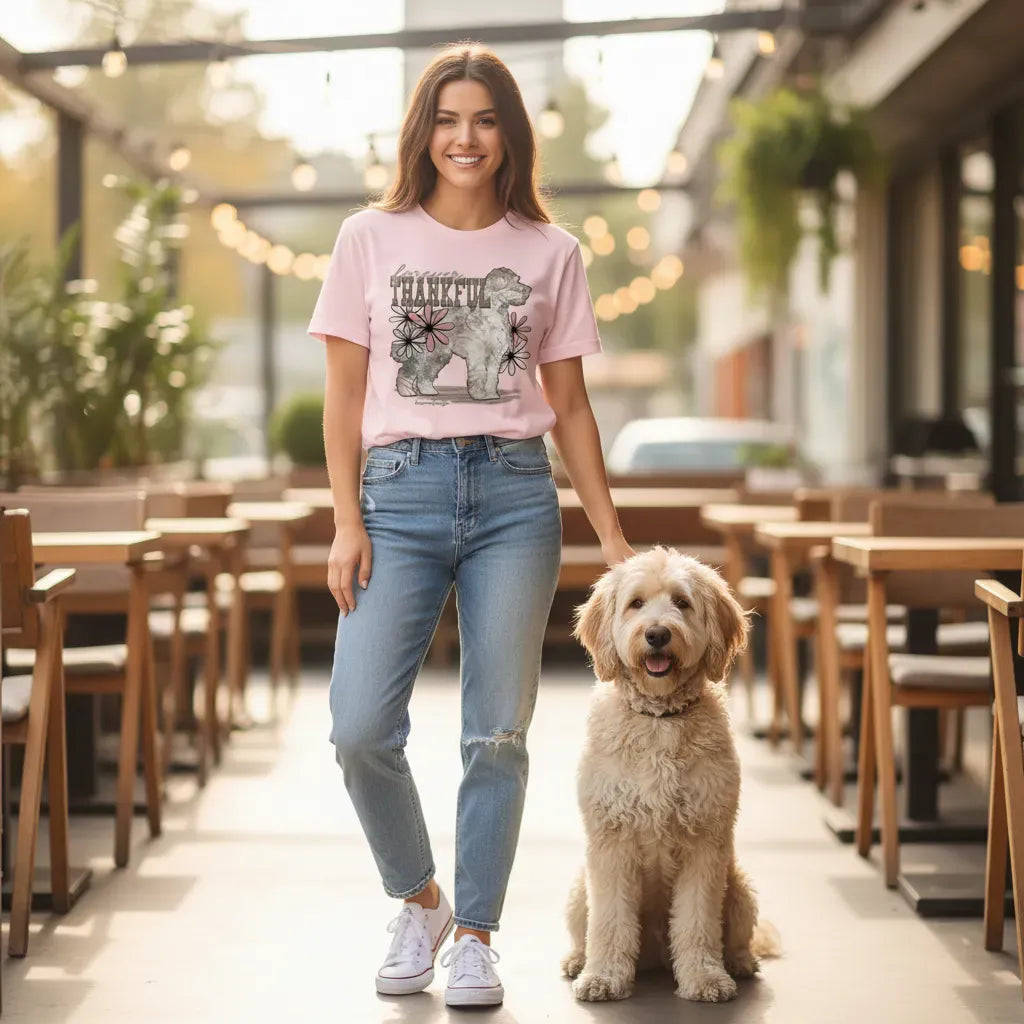 Thankful Goldendoodle T-Shirt in by Puppy Jo