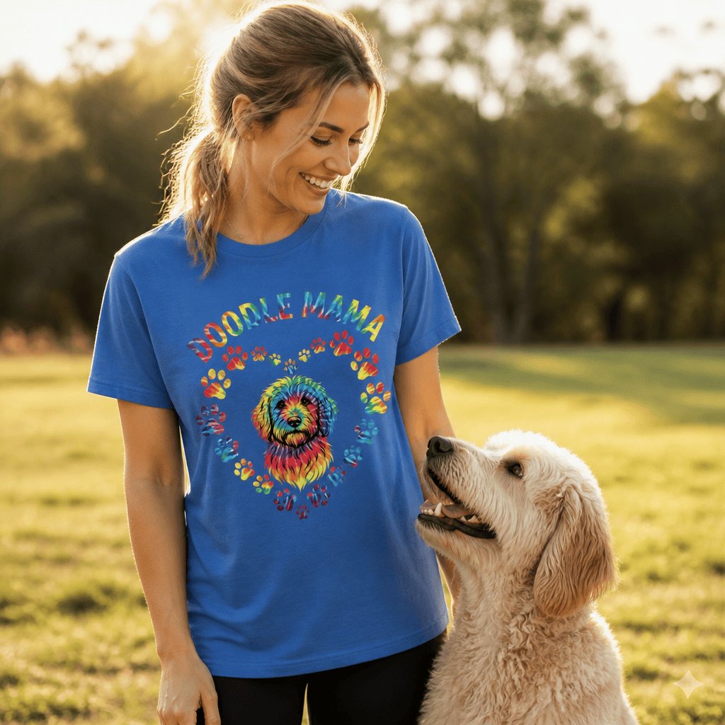 Tie Dye Doodle Mama T-Shirt in by Puppy Jo