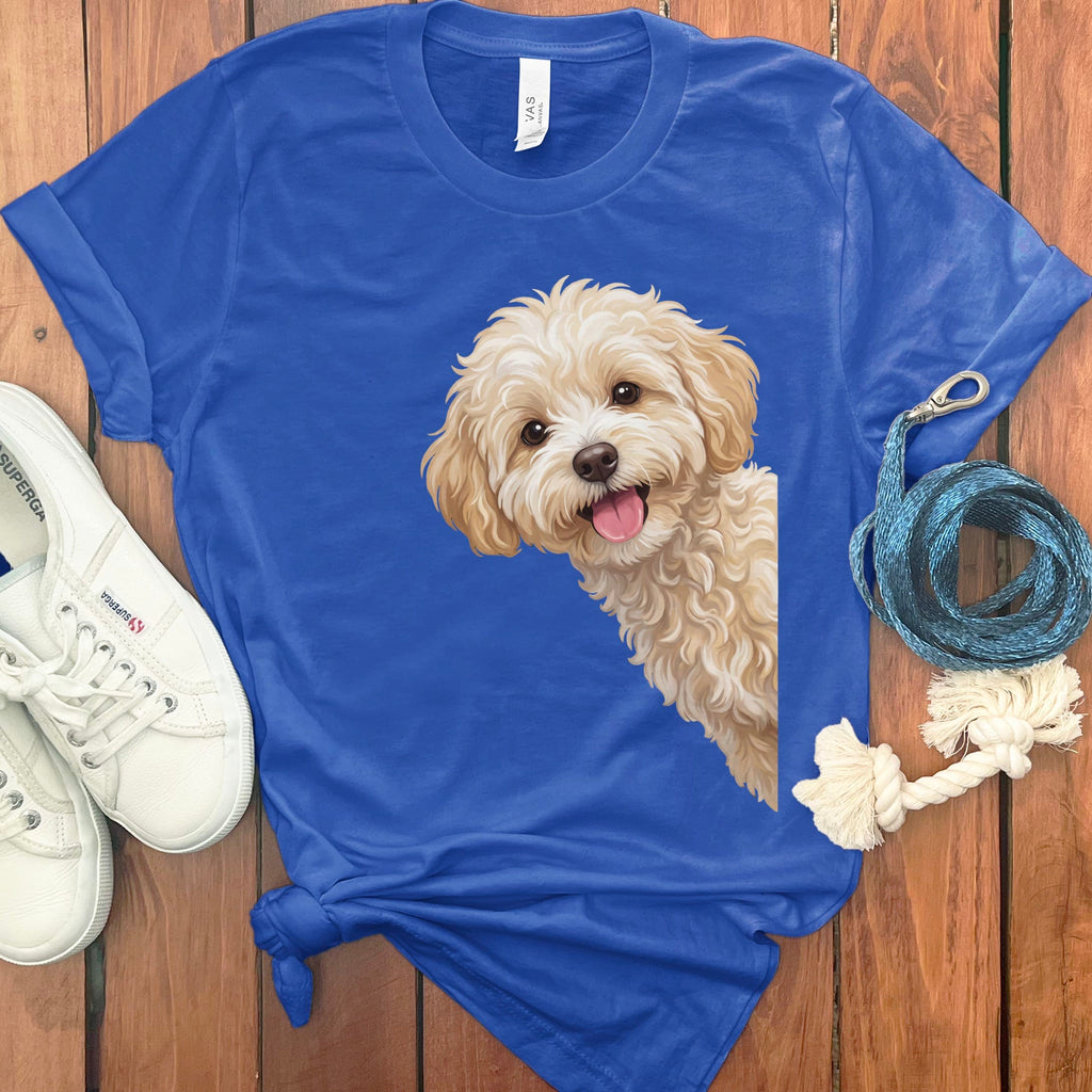 Tongue Out Maltipoo T-Shirt in True Royal / S by MyDesigns