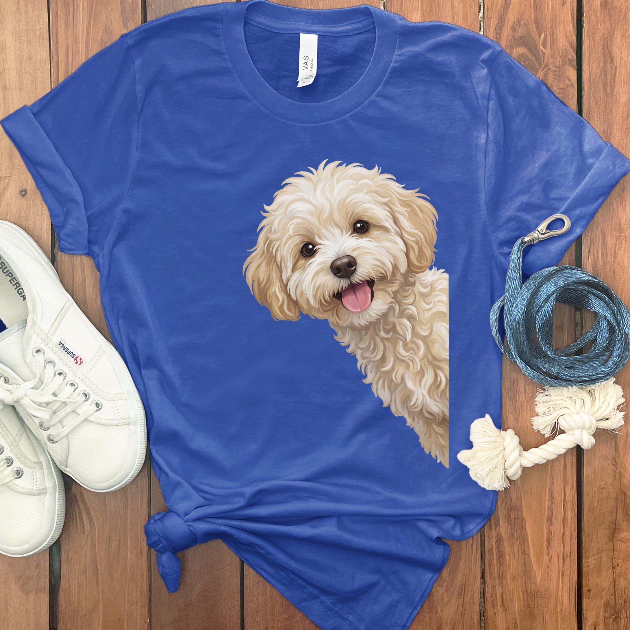 Tongue Out Maltipoo T-Shirt in True Royal / S by MyDesigns
