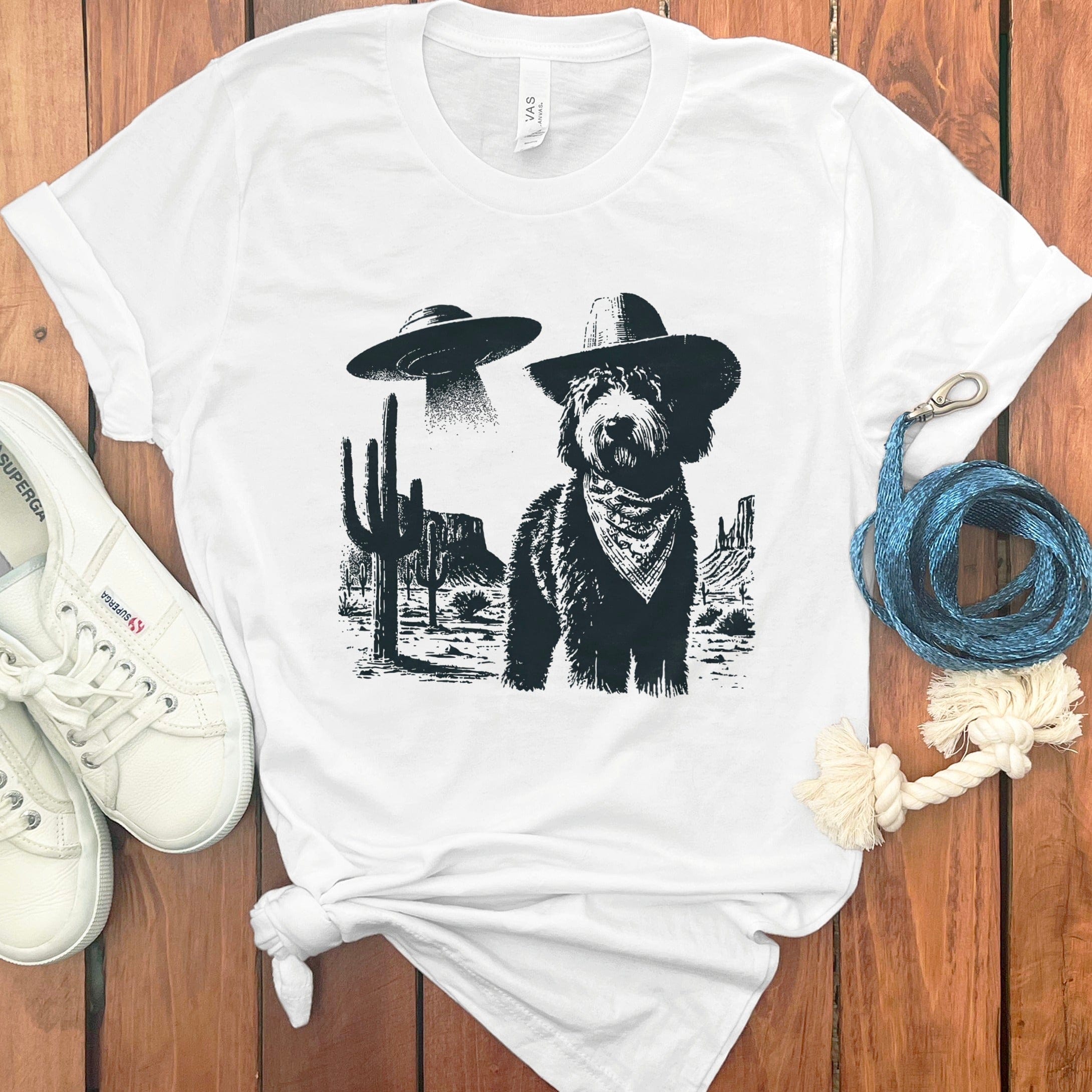 UFO Bernedoodle T-Shirt in White / S by Puppy Jo