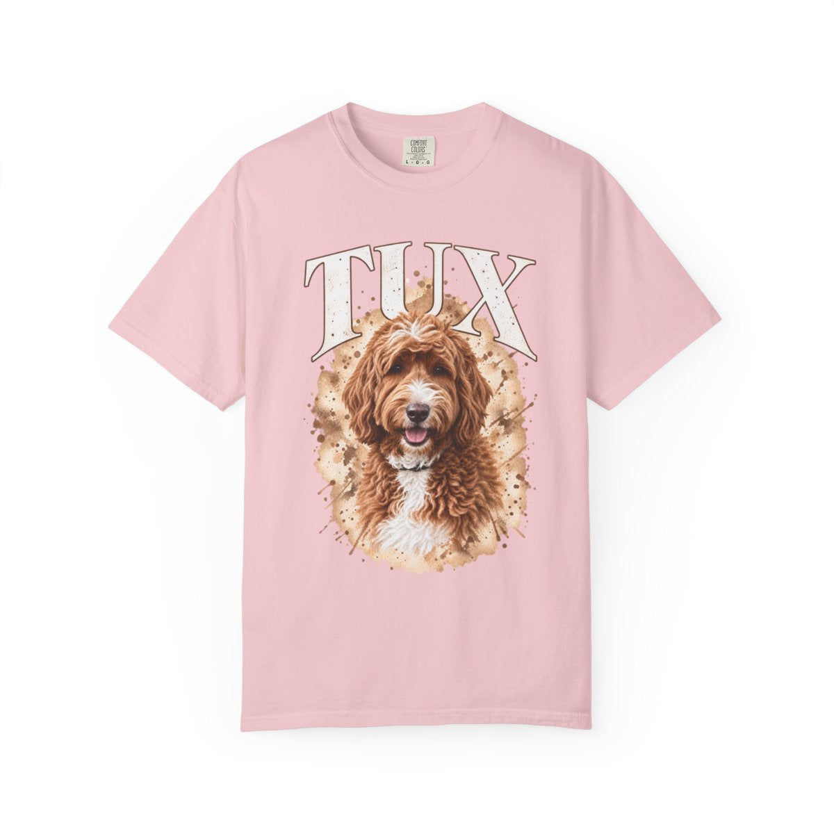 Personalized Dog Watercolor Portrait Signature T-Shirt