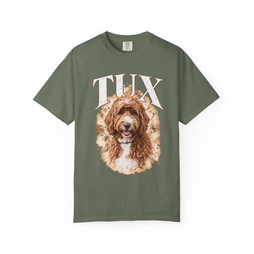 Personalized Dog Watercolor Portrait Signature T-Shirt
