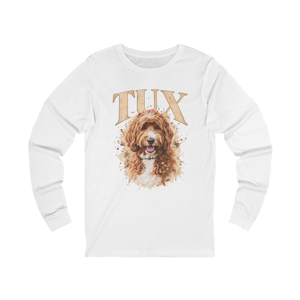 Personalized Dog Watercolor Portrait Long Sleeve T-Shirt