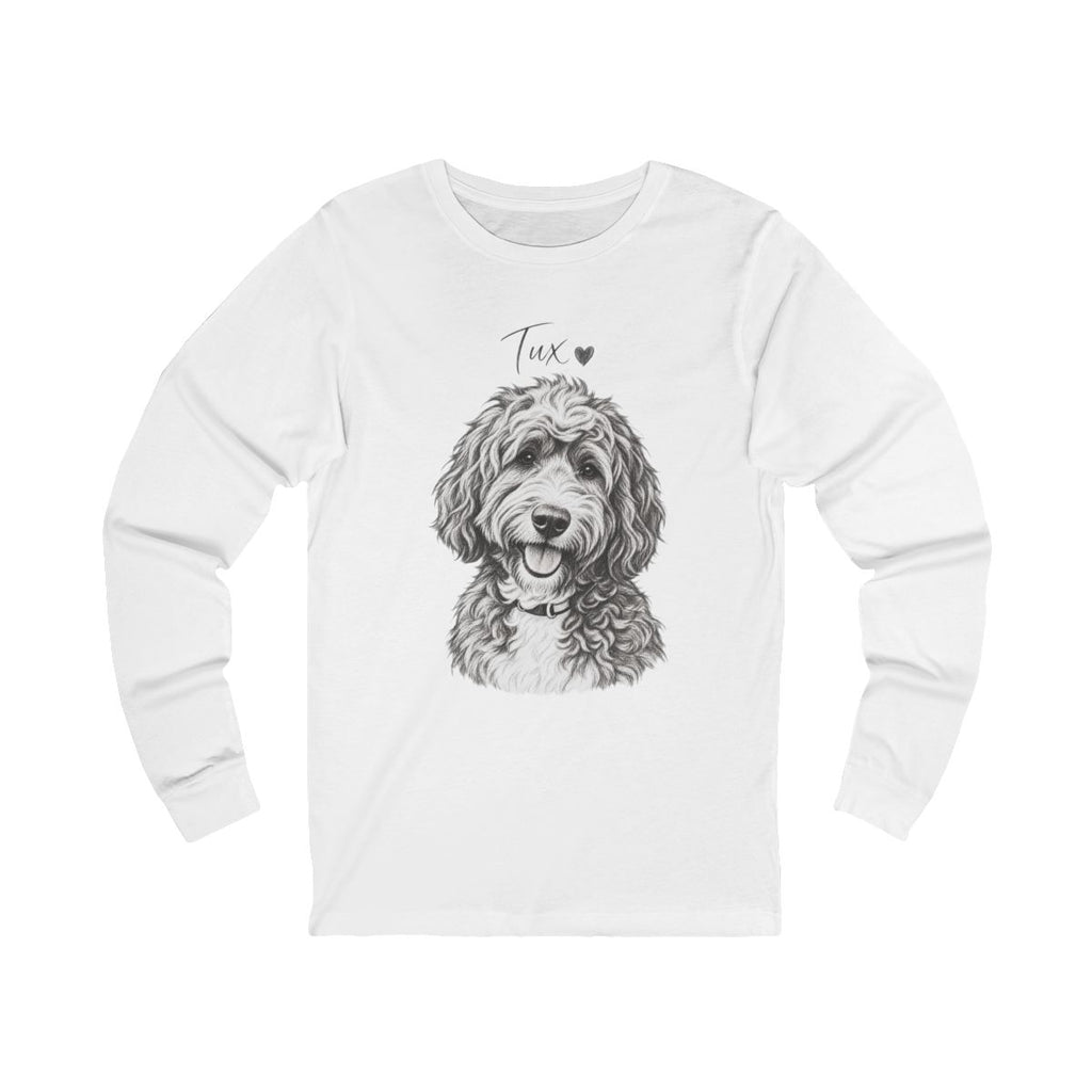 Personalized Pet Line Art Long Sleeve T-Shirt
