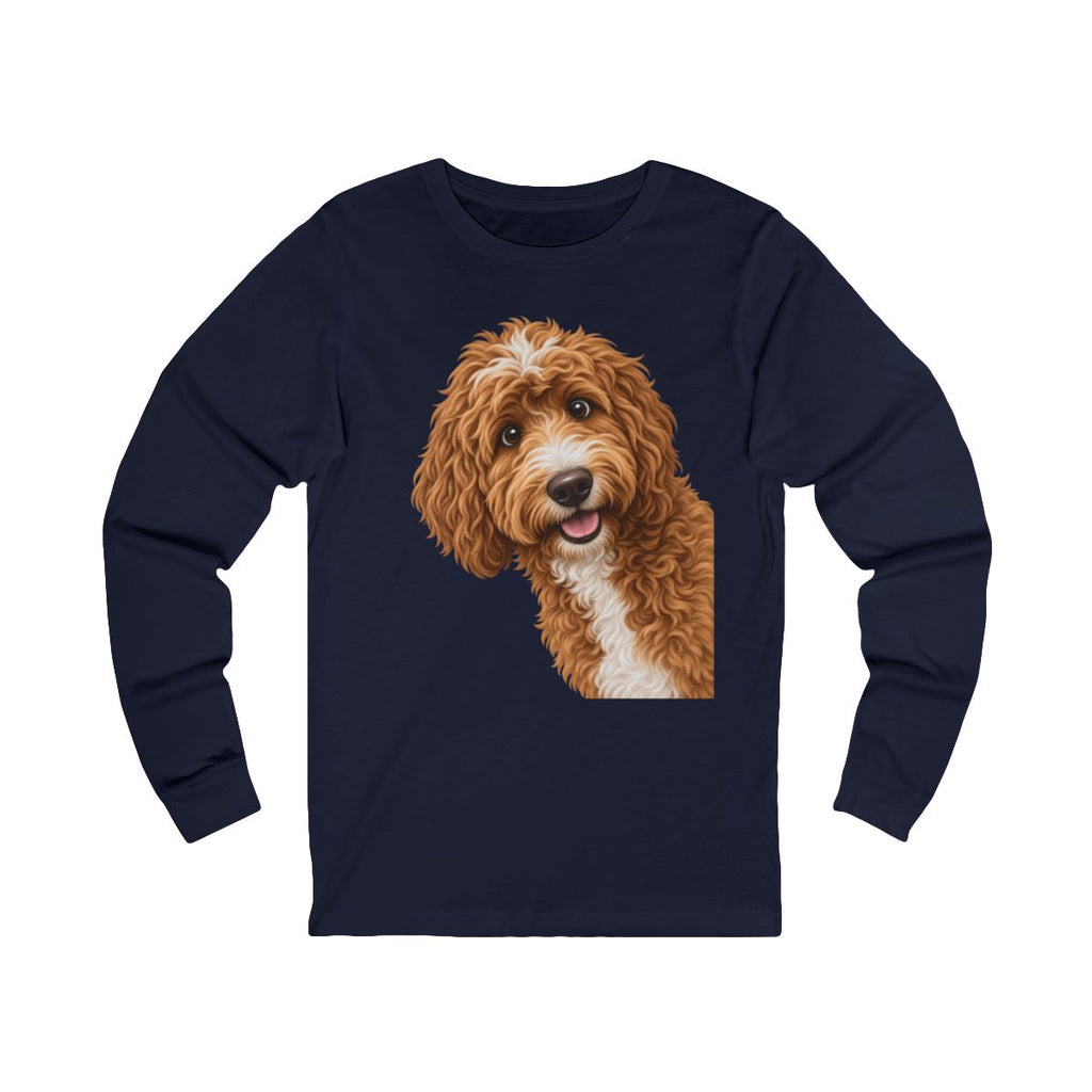 Custom from Photo Funny Peeking Long Sleeve T-Shirt