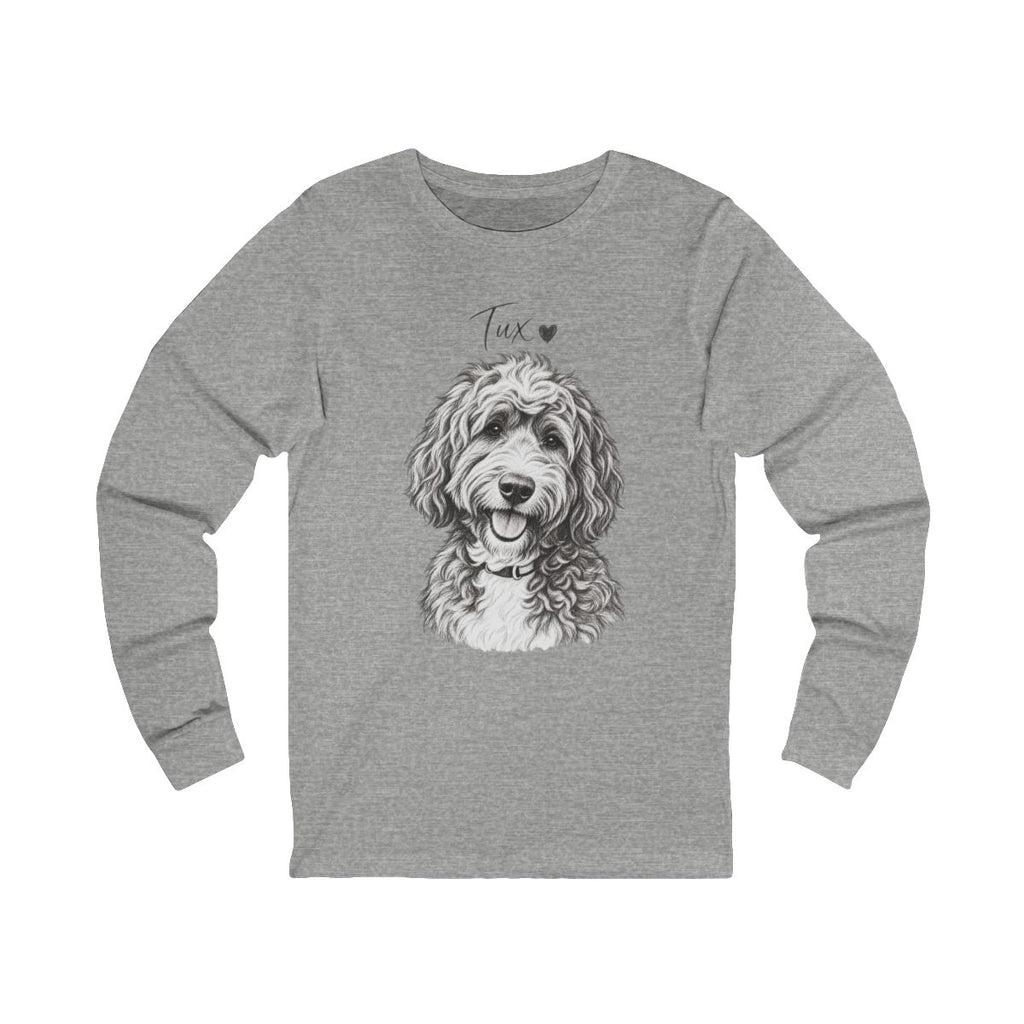 Personalized Pet Line Art Long Sleeve T-Shirt