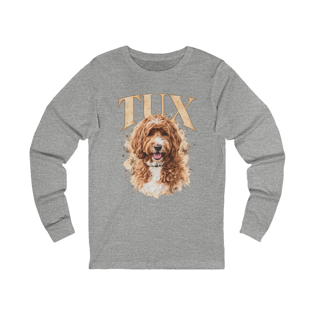 Personalized Dog Watercolor Portrait Long Sleeve T-Shirt
