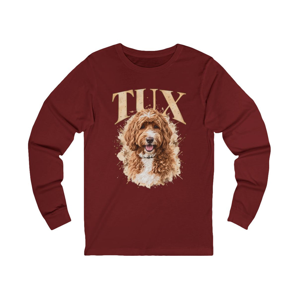 Personalized Dog Watercolor Portrait Long Sleeve T-Shirt