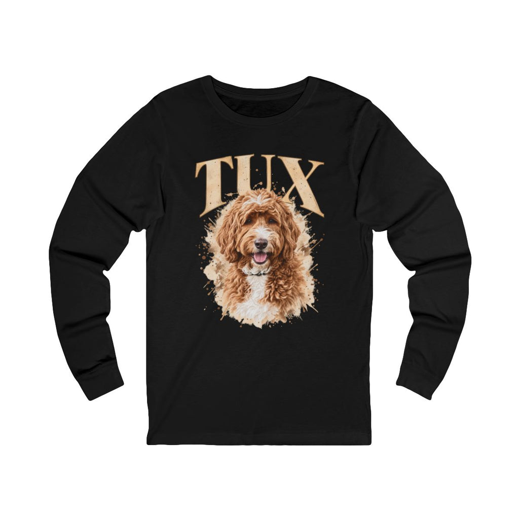 Personalized Dog Watercolor Portrait Long Sleeve T-Shirt