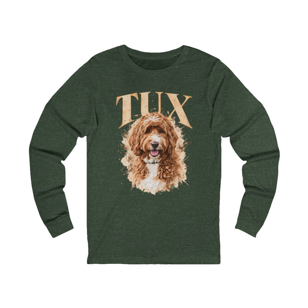 Personalized Dog Watercolor Portrait Long Sleeve T-Shirt