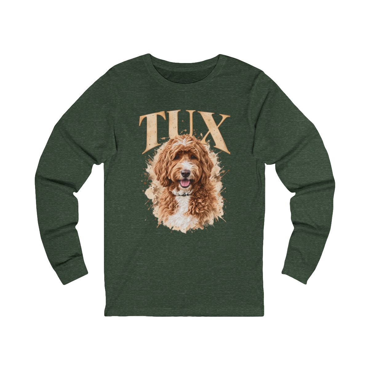 Personalized Dog Watercolor Portrait Long Sleeve T-Shirt