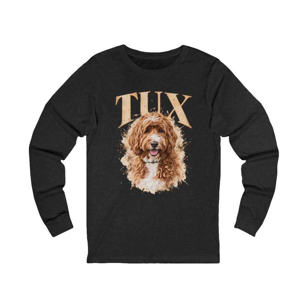 Personalized Dog Watercolor Portrait Long Sleeve T-Shirt