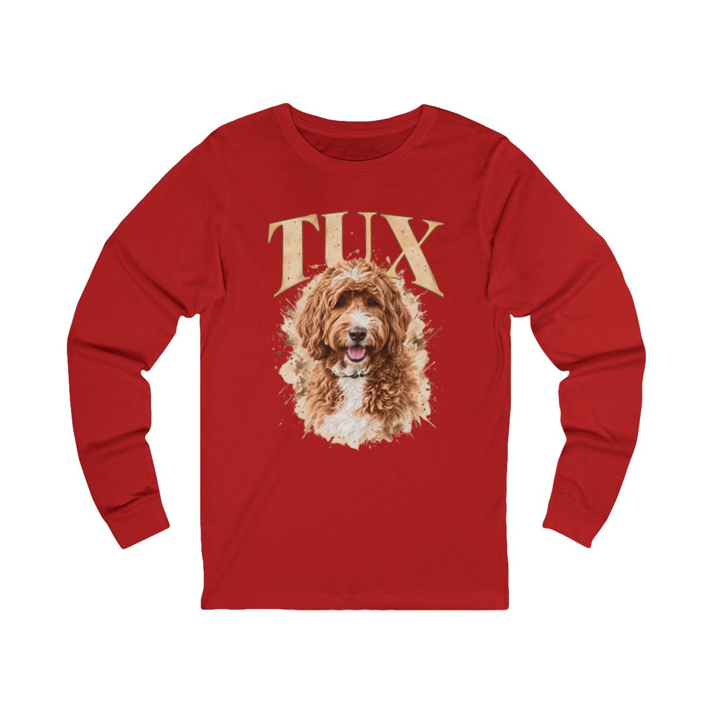 Personalized Dog Watercolor Portrait Long Sleeve T-Shirt