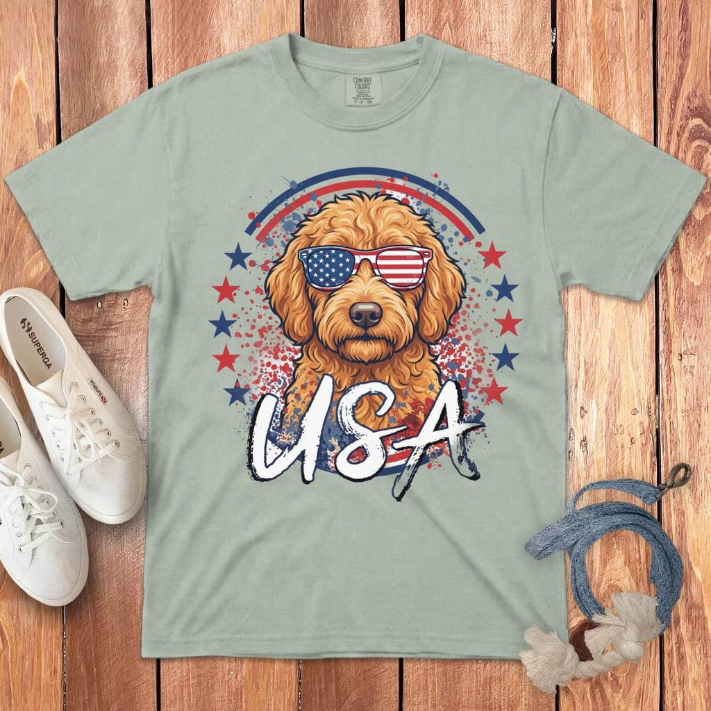 USA Apricot Doodle Signature T-Shirt in Bay / S by Puppy Jo