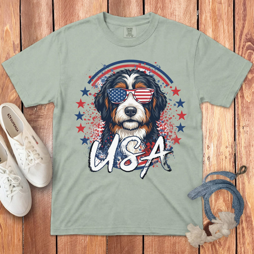 USA Bernedoodle Signature T-Shirt in 2XL / Bay by Puppy Jo