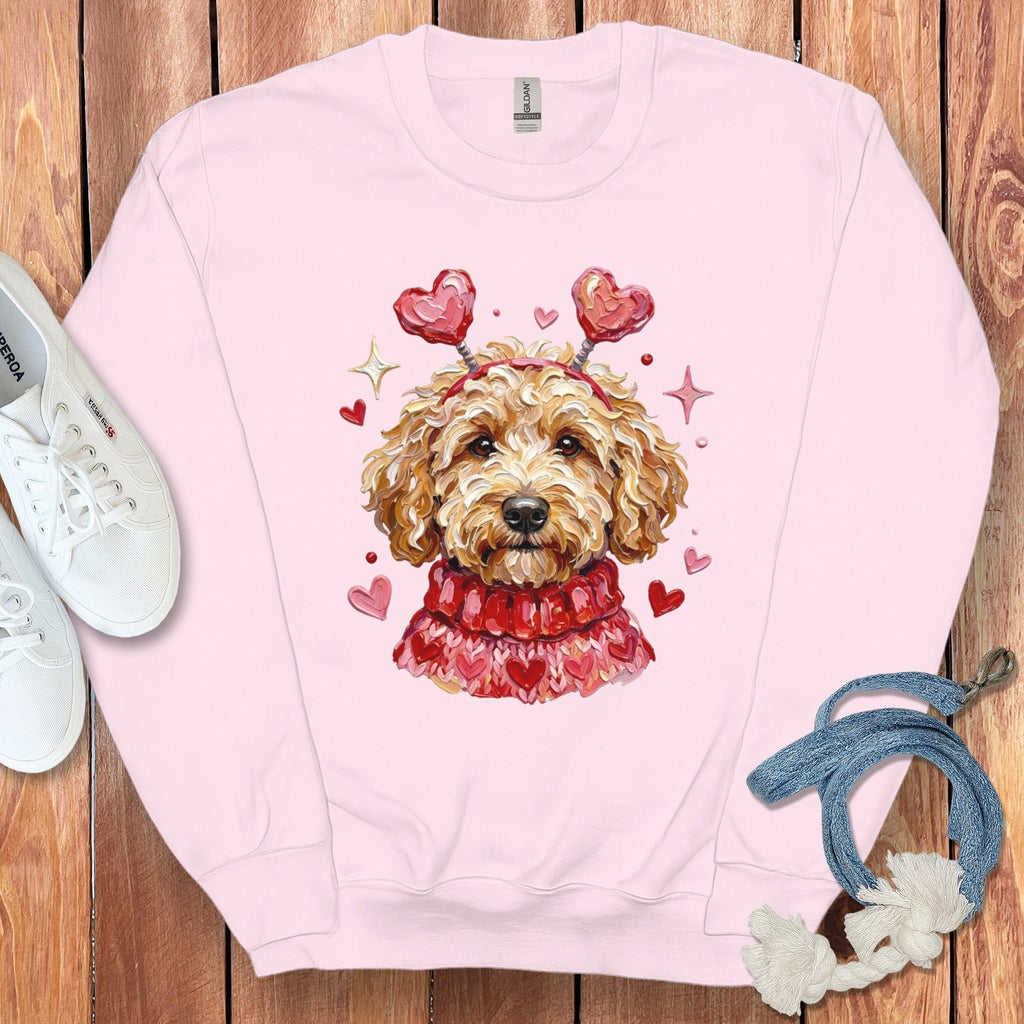 Valentine Doodle Sweatshirt in Light Pink / S by Puppy Jo