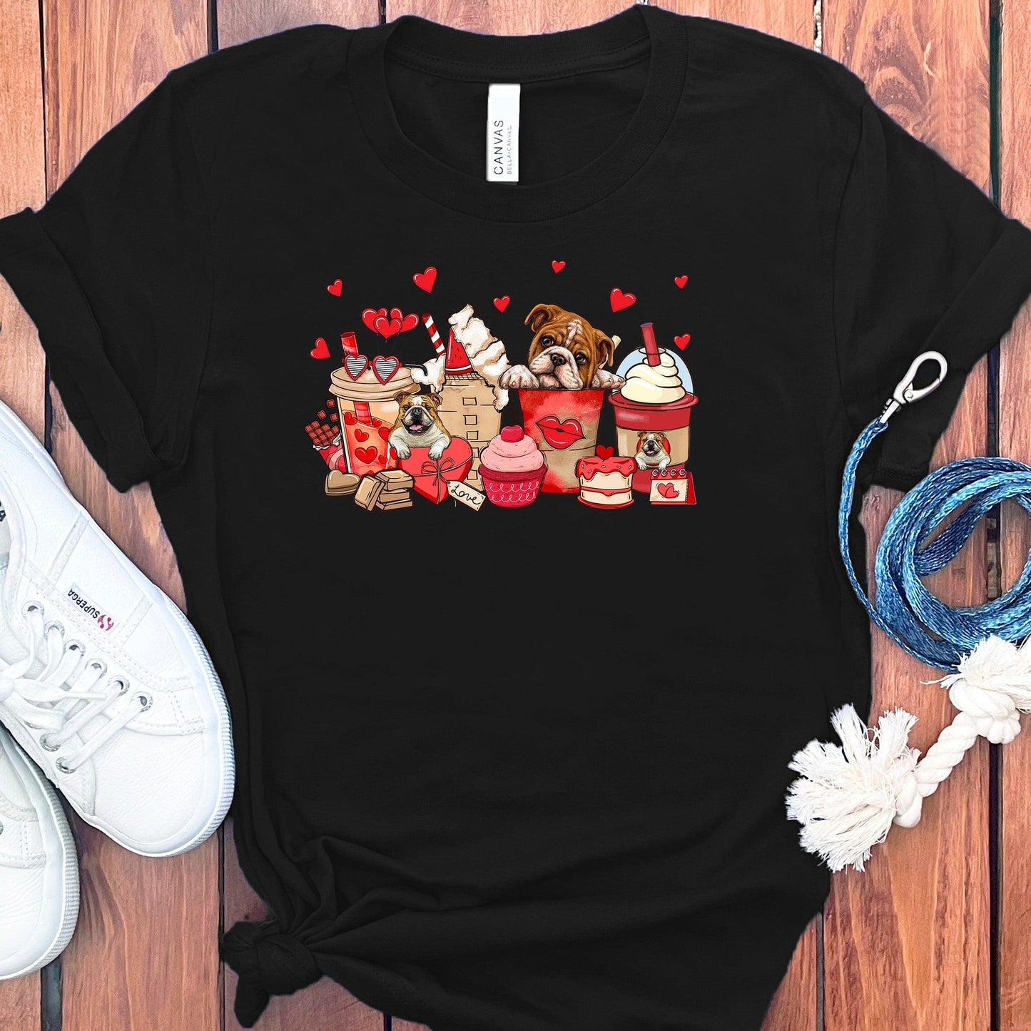 VALENTINE ENGLISH BULLDOGS T-SHIRT