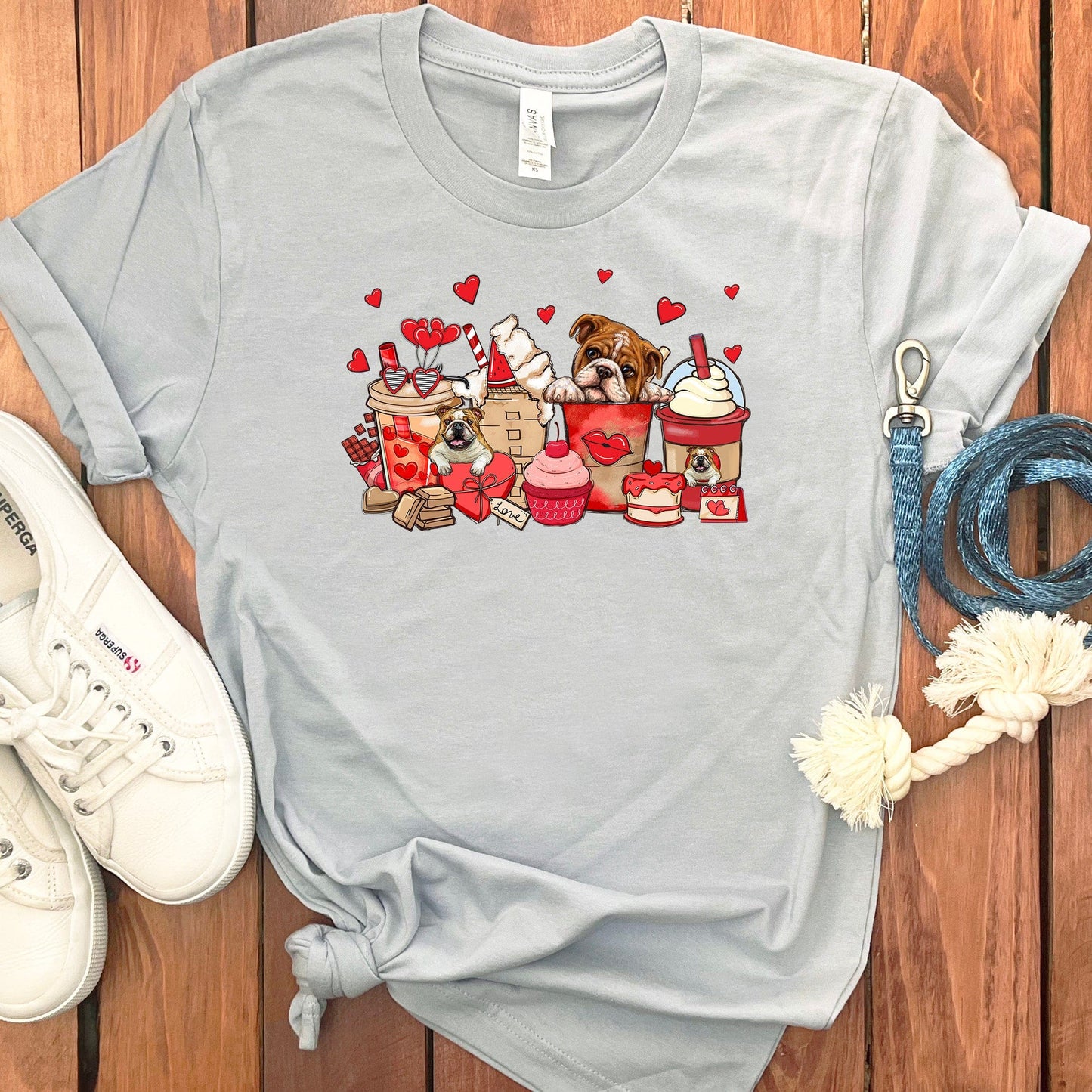 VALENTINE ENGLISH BULLDOGS T-SHIRT