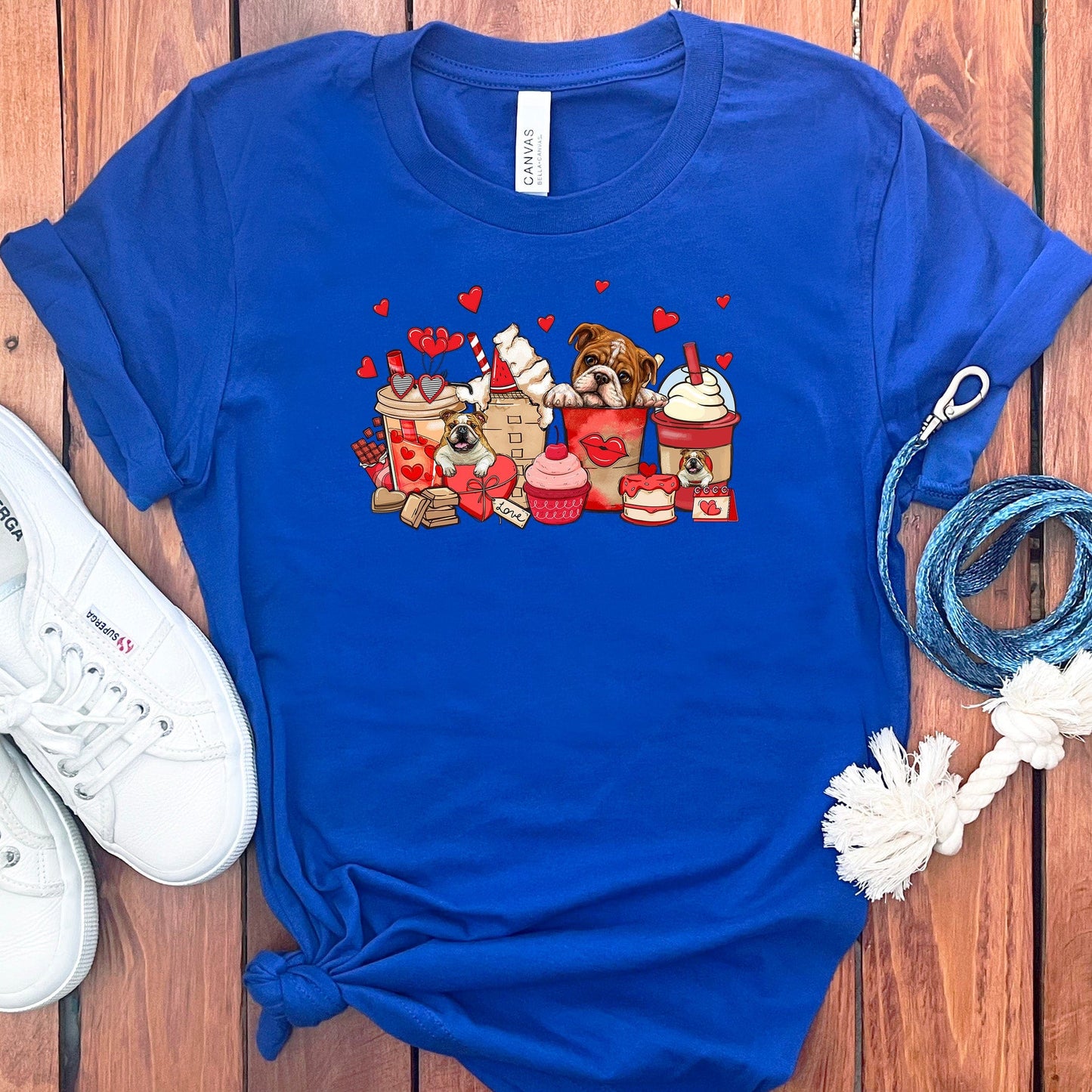 VALENTINE ENGLISH BULLDOGS T-SHIRT
