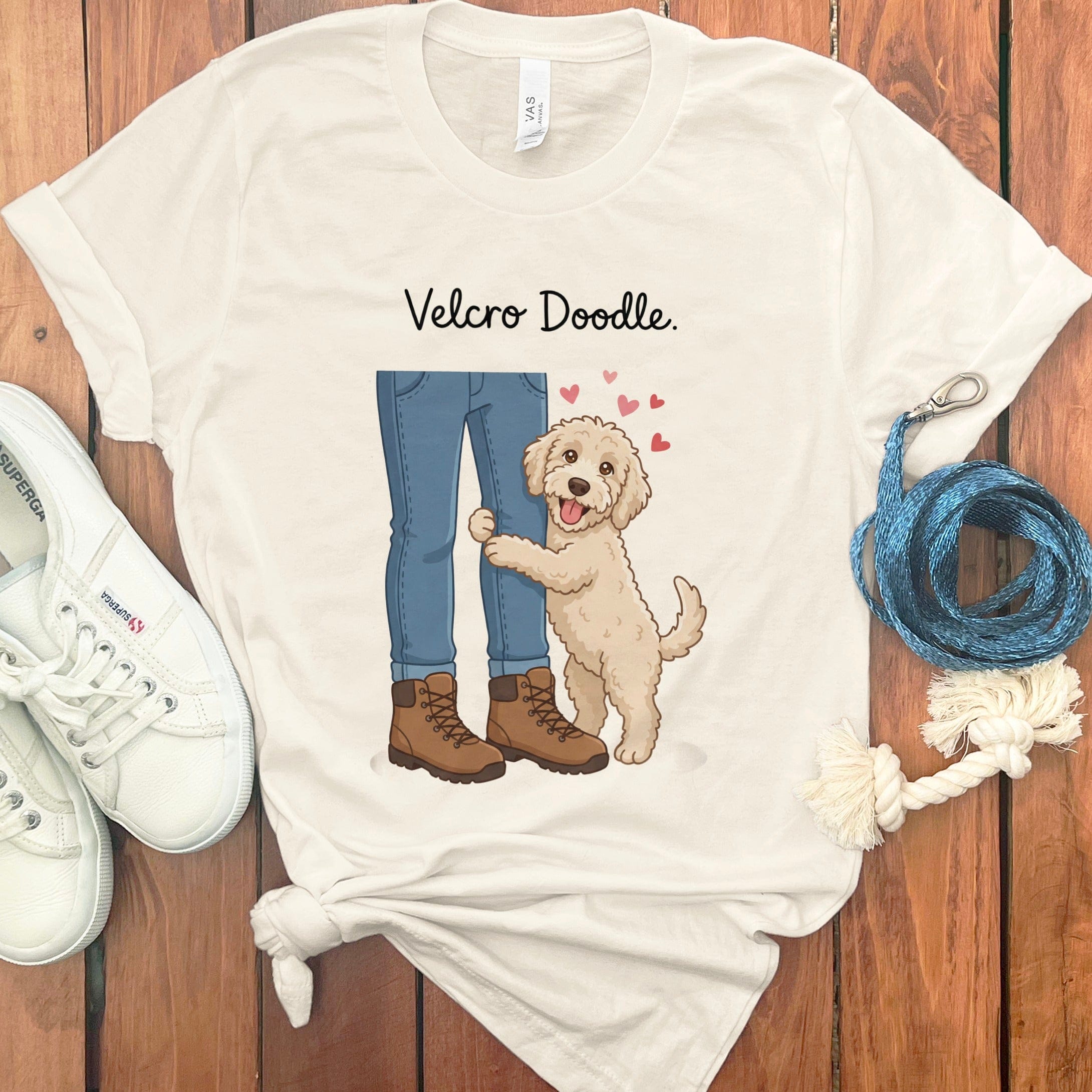 Velcro Doodle T-Shirt in Natural / S by Puppy Jo