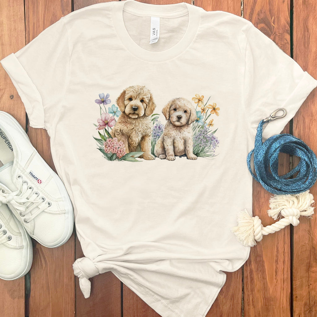 Watercolor Doodle T-Shirt in Natural / M by Puppy Jo