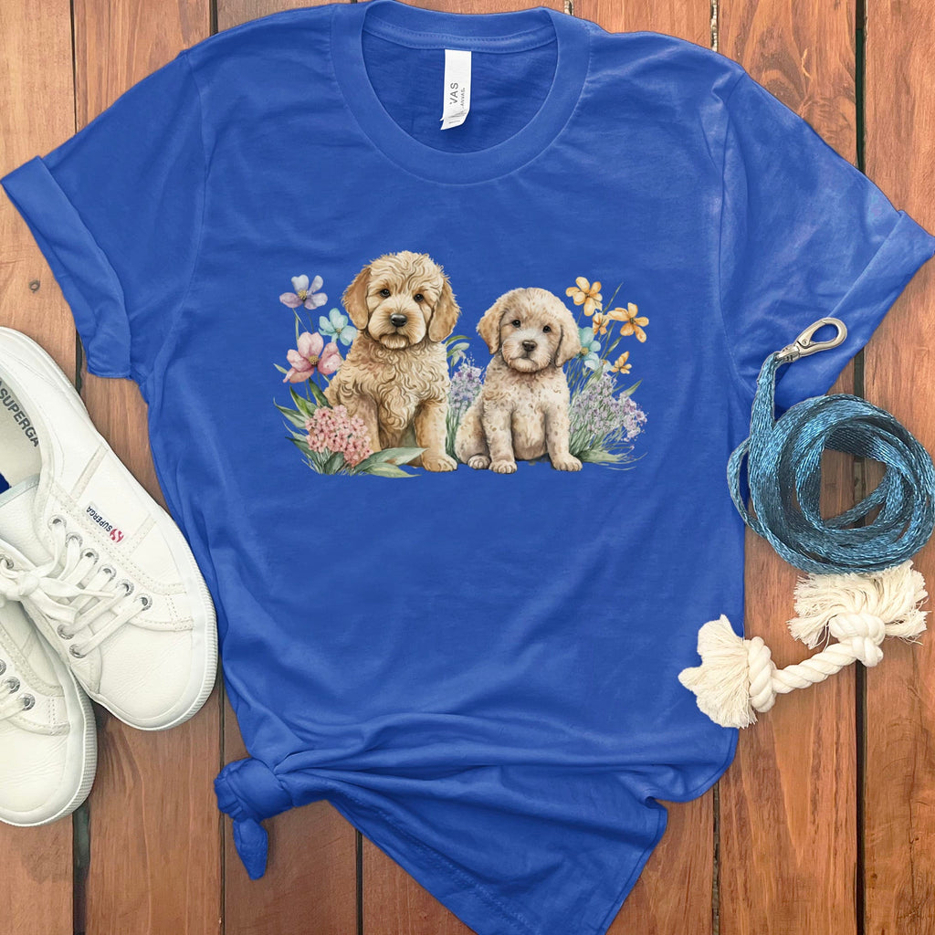 Watercolor Doodle T-Shirt in True Royal / M by Puppy Jo