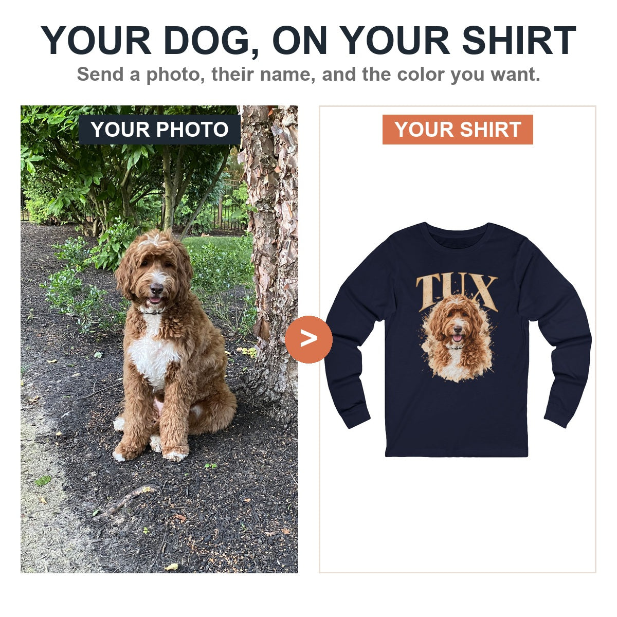 Your dog, on your shirt
