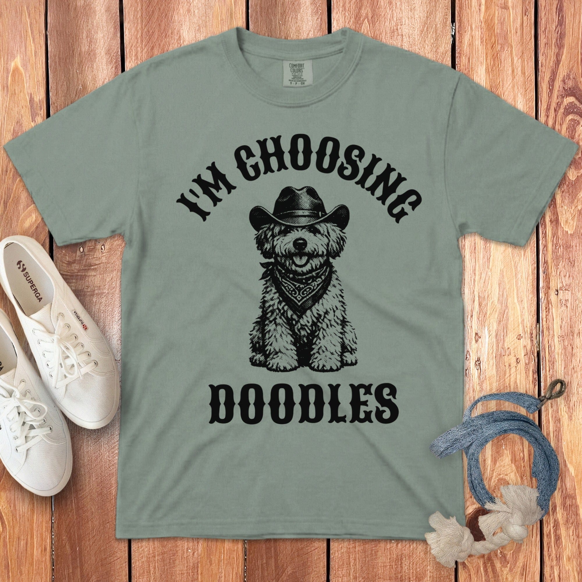Western Choosing Doodles Signature T-Shirt in Bay / S by Puppy Jo